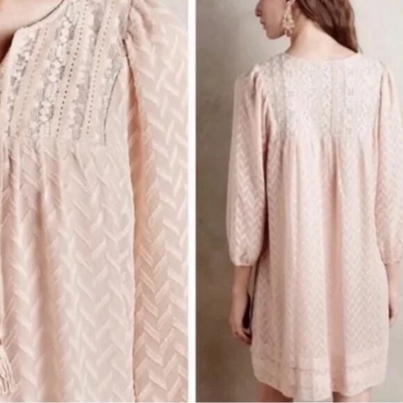 One‎ September Blush Long Sleeve Anwen Peasant Dress- S - Picture 2 of 10